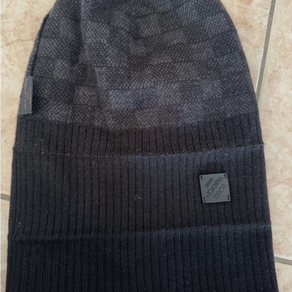 Louis Vuitton Charcoal Knit Hat